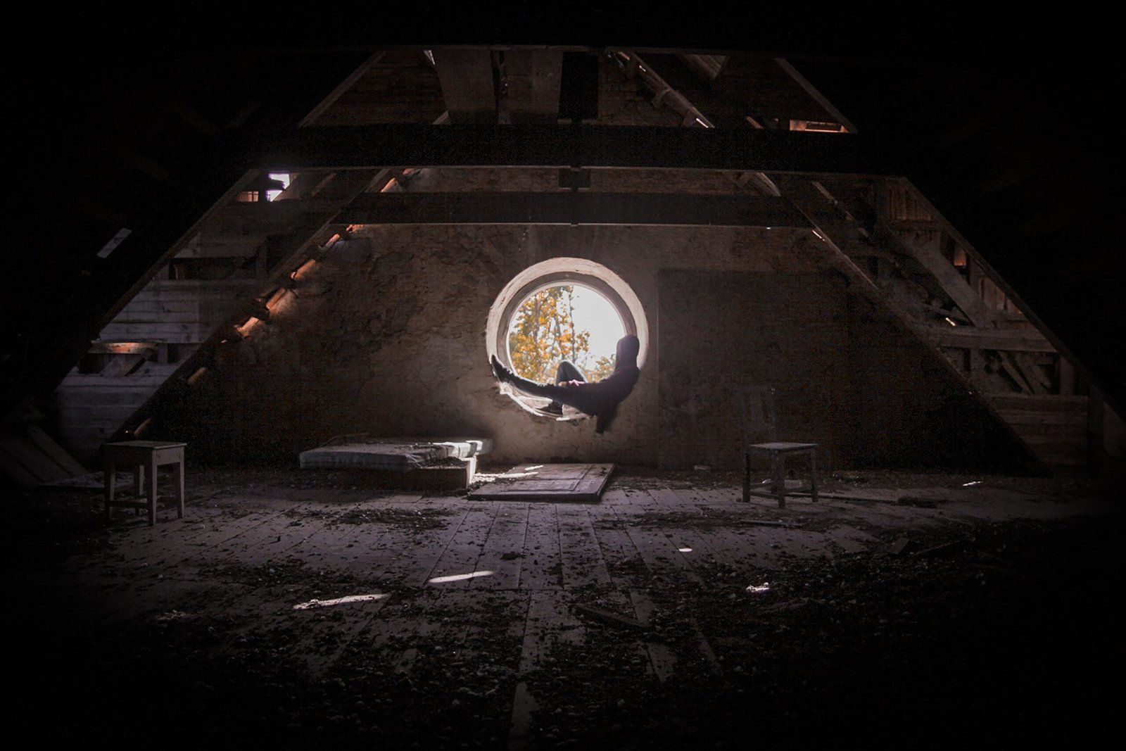 Photograph of an attic