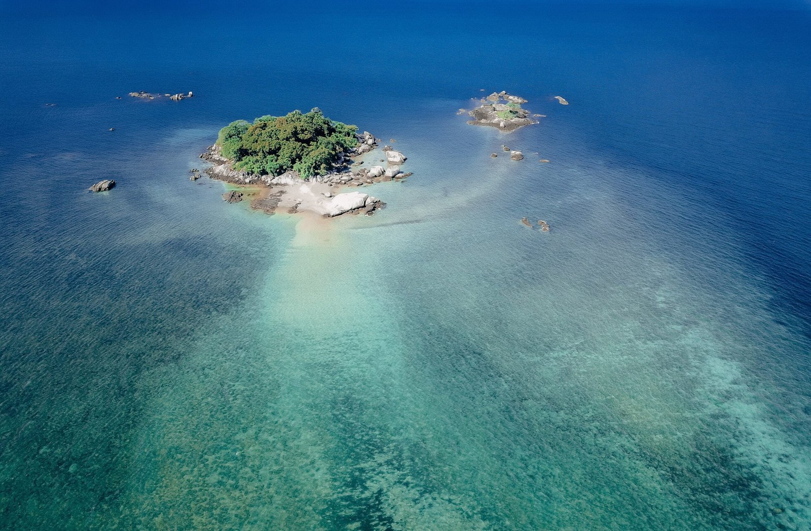 A deserted tiny island